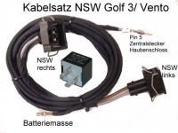 Kabelsatz Nebelscheinwerfer Golf 3 III + Relais
